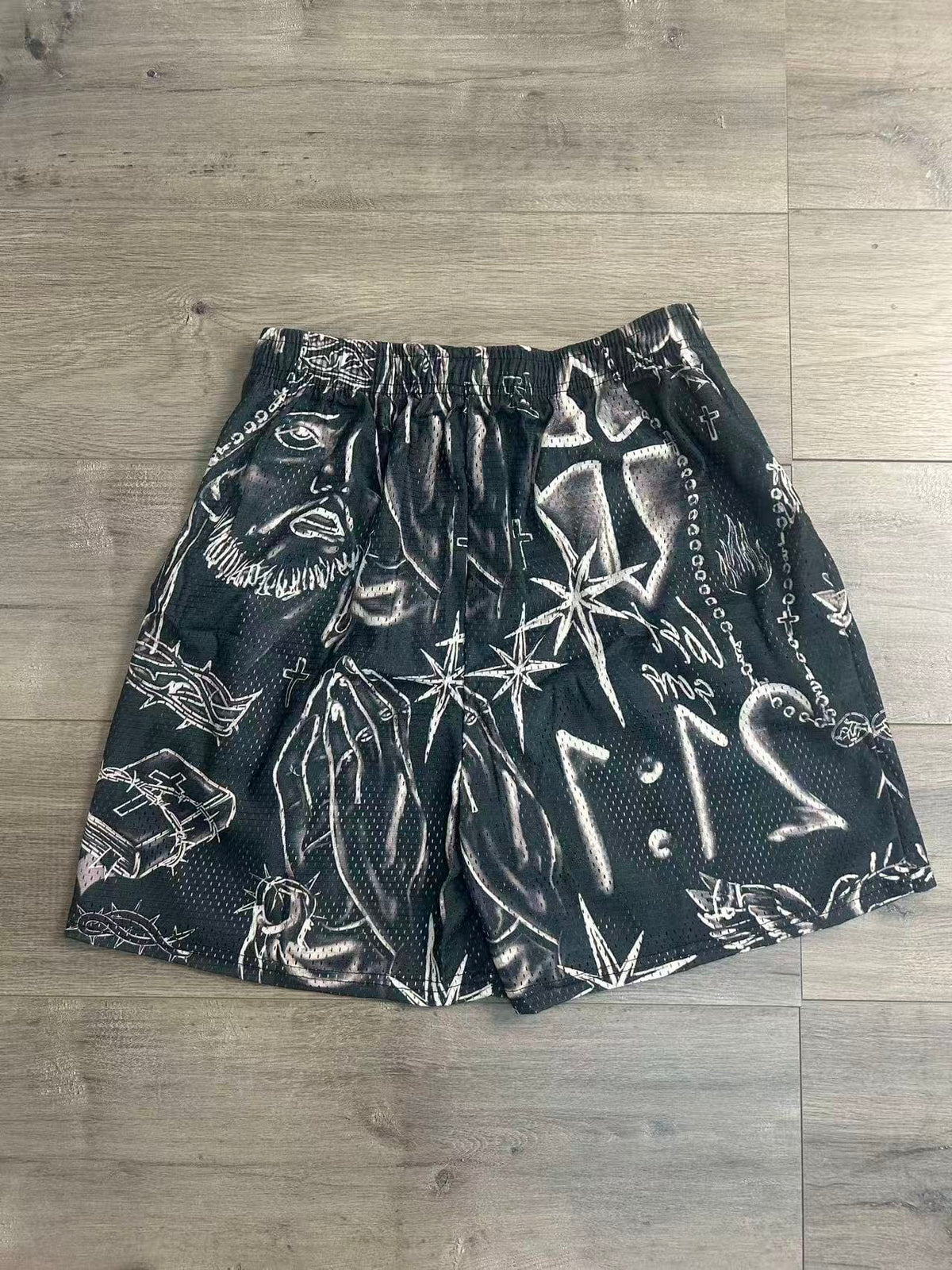 RETRO TIE DYE CROS GREEN  SHORTS-8908