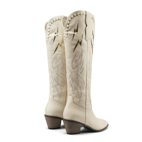 Women’s Lightning Embroidered Knee-High Western Boots-60039