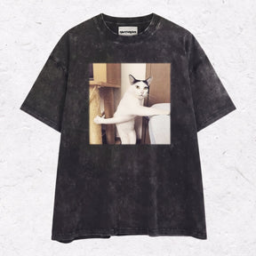 WACKY CAT HEAVY WEIGHT COTTON TEE-001