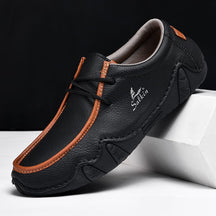 Bomber Leather Lace-Up Driving Moccasins Western Boots-60061