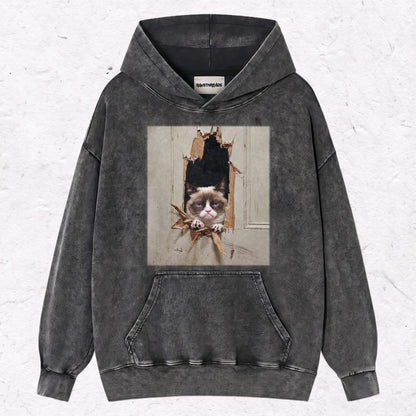 WACKY CAT  HEAVY WEIGHT COTTON TEE-011
