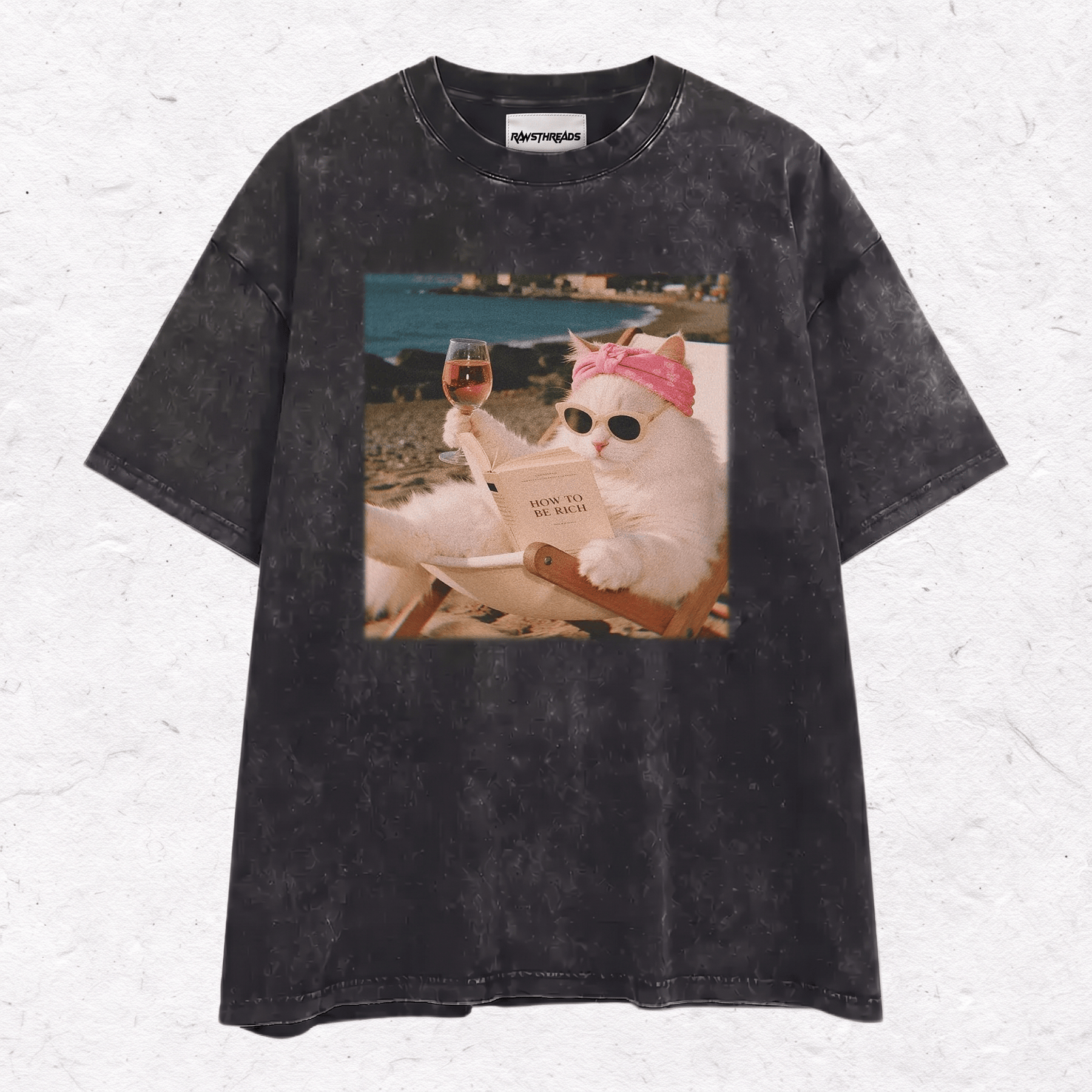 RICH CAT HEAVY WEIGHT COTTON TEE-013