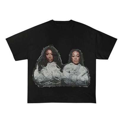 BRANDY & NORWOOD SISTERS HEAVYWEIGHT PATCH TEE-5137
