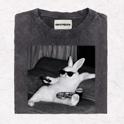 WACKY BUNNY HEAVY WEIGHT COTTON TEE-014