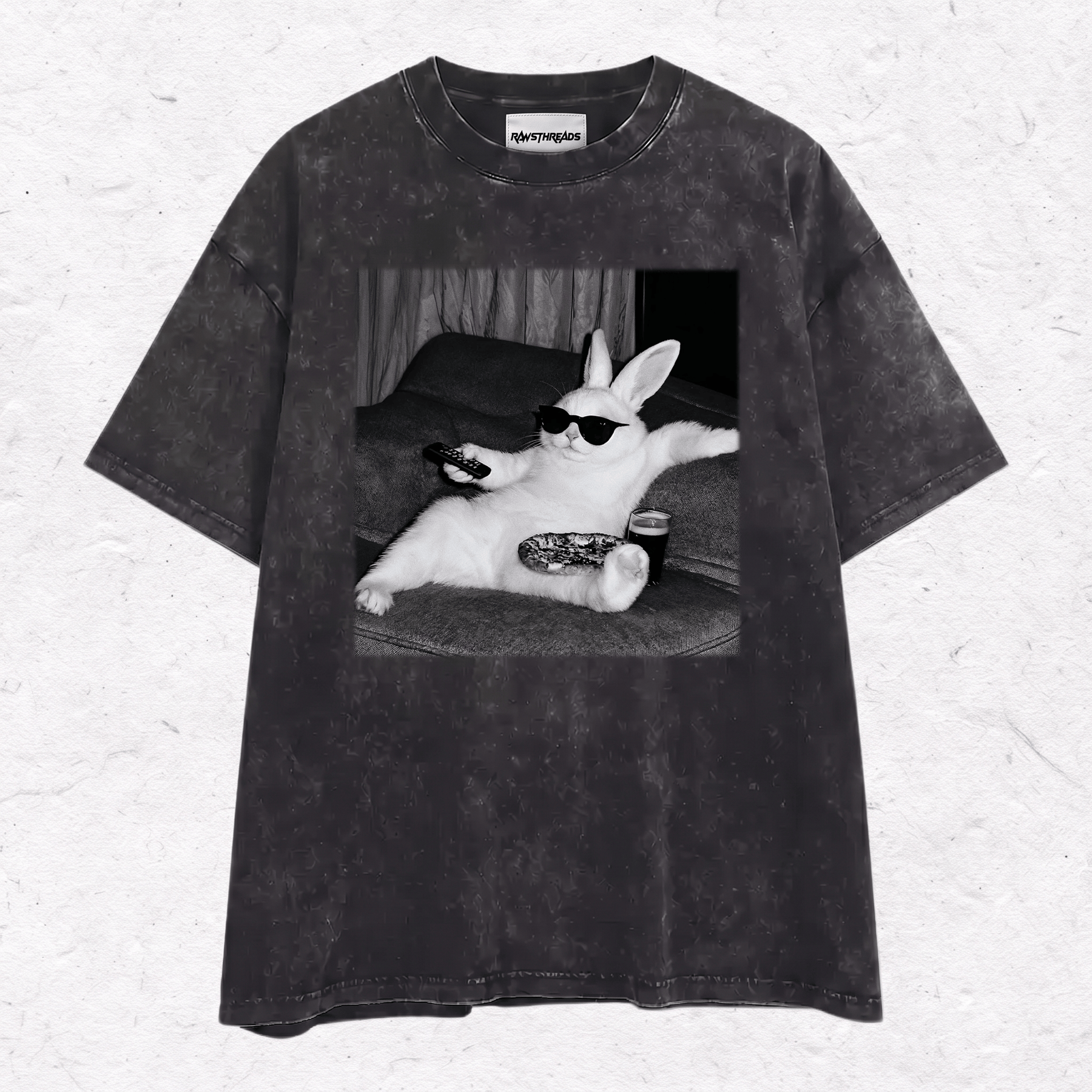 WACKY BUNNY HEAVY WEIGHT COTTON TEE-014