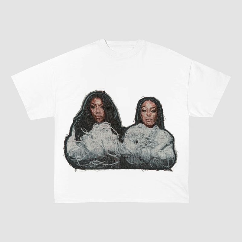 BRANDY & NORWOOD SISTERS HEAVYWEIGHT PATCH TEE-5137