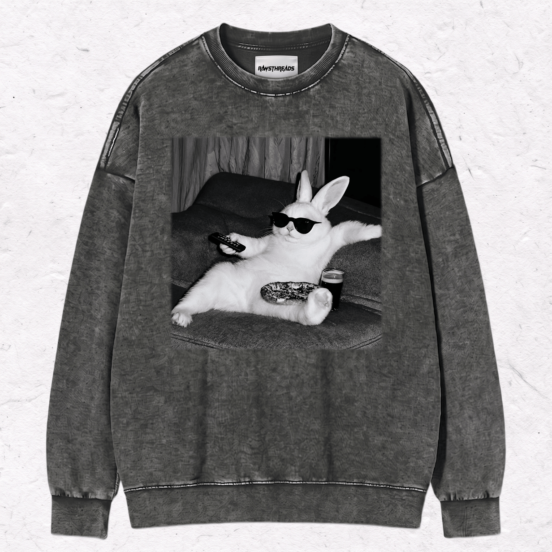 WACKY BUNNY HEAVY WEIGHT COTTON TEE-014