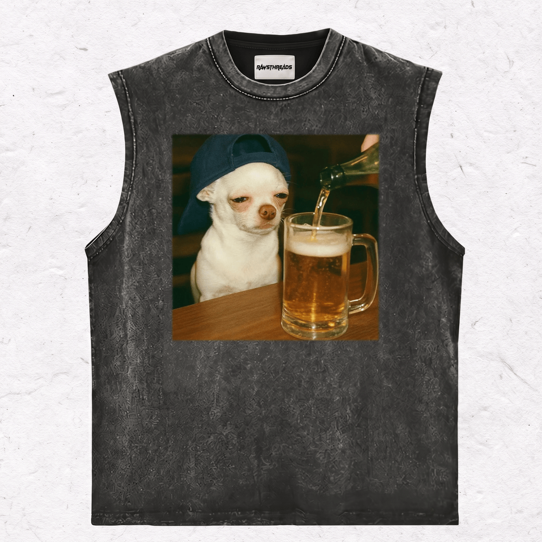 BEER DOG HEAVY WEIGHT COTTON TEE-015
