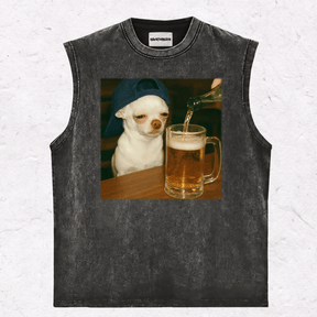 BEER DOG HEAVY WEIGHT COTTON TEE-015