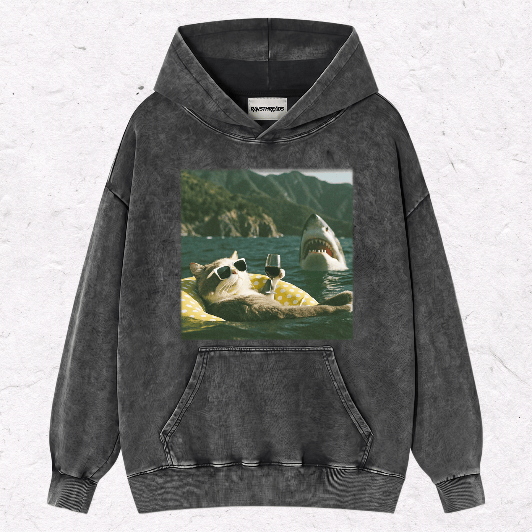 SHARK&CAT HEAVY WEIGHT COTTON TEE-018