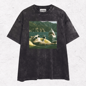 SHARK&CAT HEAVY WEIGHT COTTON TEE-018