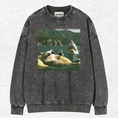 SHARK&CAT HEAVY WEIGHT COTTON TEE-018
