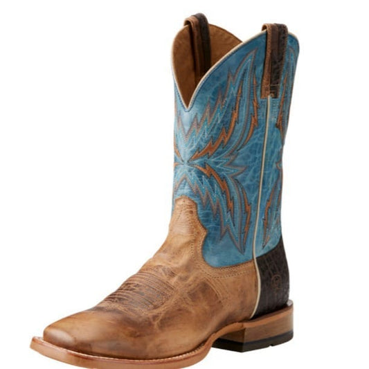 Men's Two-Tone Embroidered Western Cowboy Boots-60054