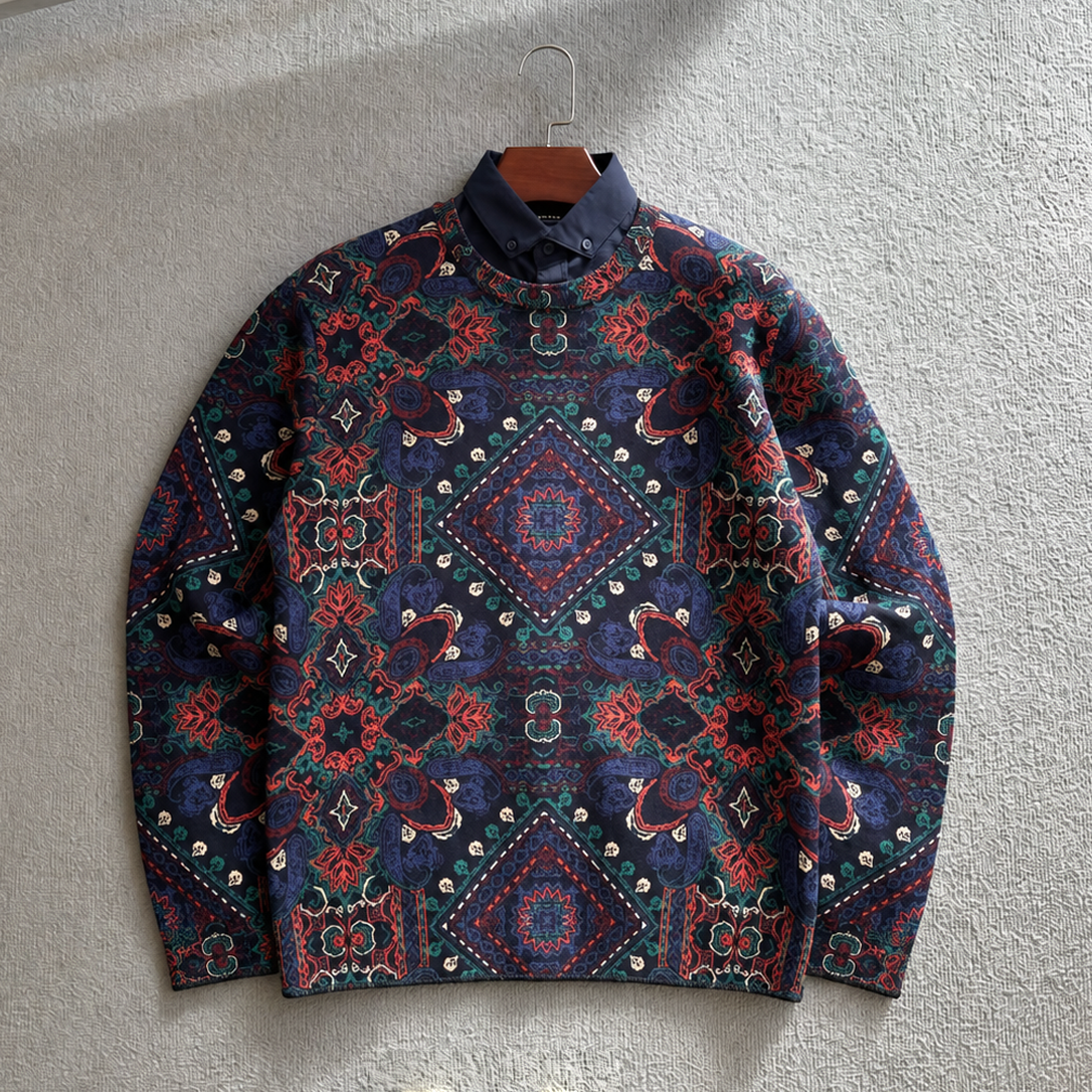 PERSIAN PATCHWORK V2 TAPESTRY CREWNECK