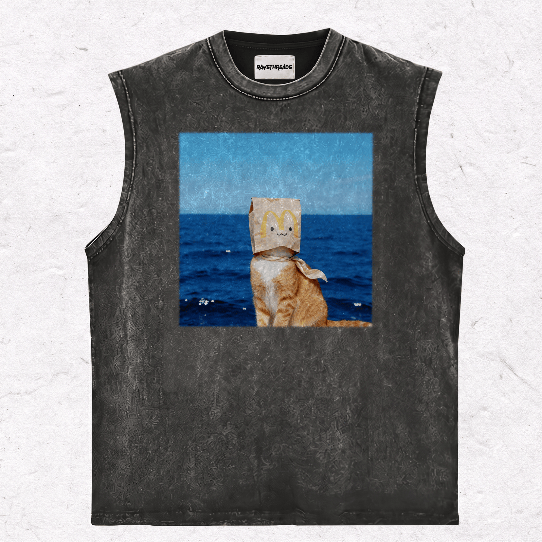 WACKY CAT HEAVY WEIGHT COTTON TEE-020