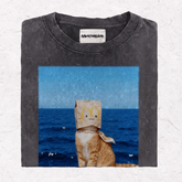 WACKY CAT HEAVY WEIGHT COTTON TEE-020