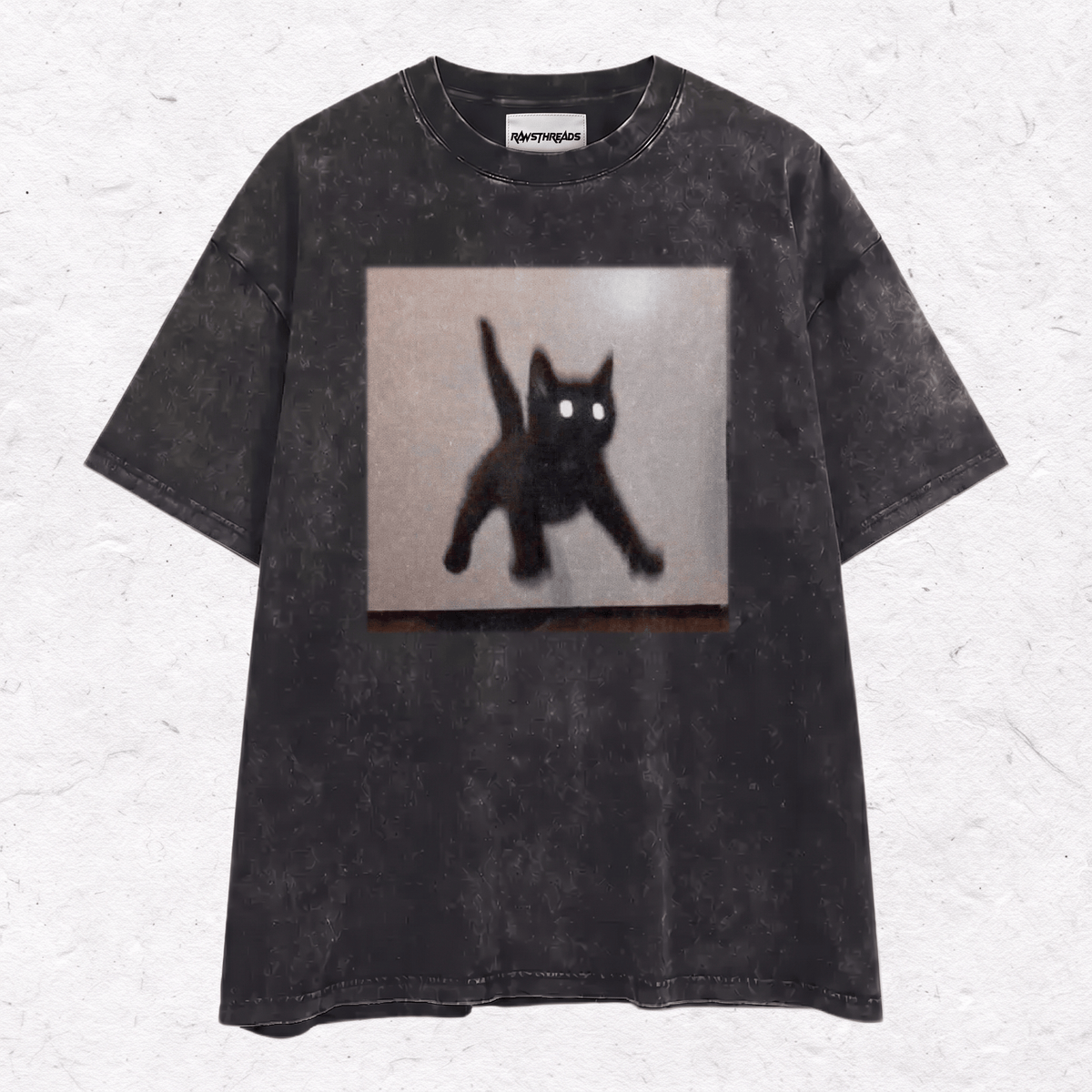 WACKY CAT HEAVY WEIGHT COTTON TEE-022