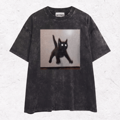 WACKY CAT HEAVY WEIGHT COTTON TEE-022