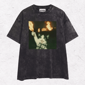 WACKY CAT HEAVY WEIGHT COTTON TEE-023