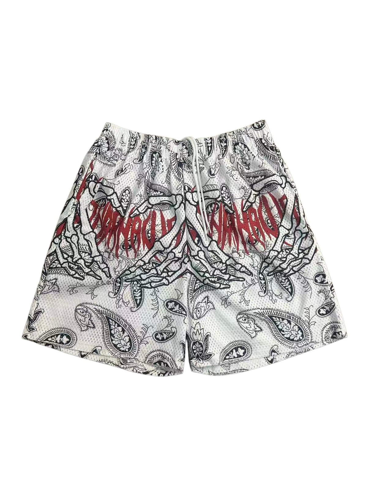 SKELETON HAND HEART SHORTS-8907