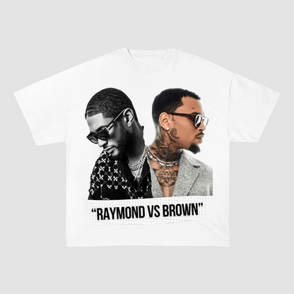 USHER RAYMOND VS CHRIS BROWN COTTON TEES-8313