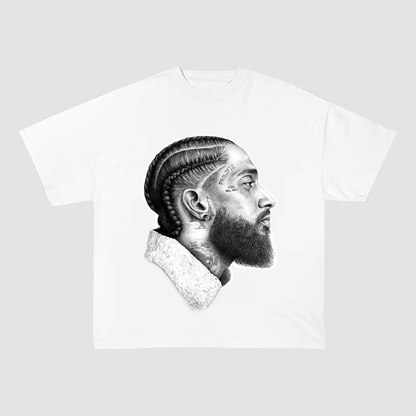 NIPSEY HUSSLE HEAVY COTTON TEES-8301