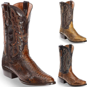 Men's Nile Crocodile Print Western Boots-6003