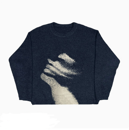 Hidden Emotion Graphic Knit Sweater