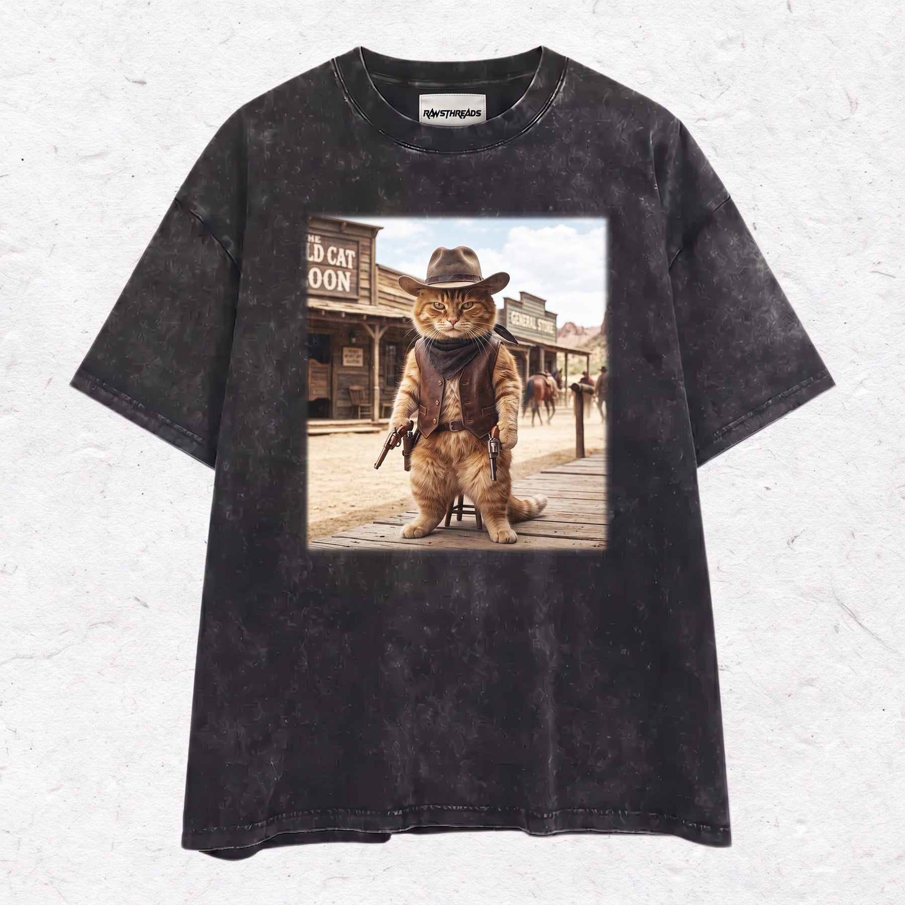 WESTERN CAT HEAVY WEIGHT COTTON TEE-003