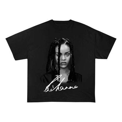 RIHANNA BRAIDED HAIR STYLE HEAVYWEIGHT COTTON TEE-57017