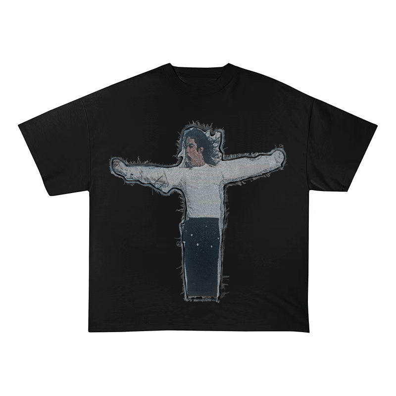 JACKSON V2 KING OF POP HEAVYWEIGHT PATCH TEE-5132