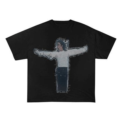 JACKSON V2 KING OF POP HEAVYWEIGHT PATCH TEE-5132