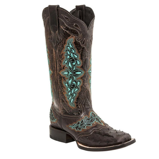 Women’s Floral Embroidered Western Cowboy Boots-6006