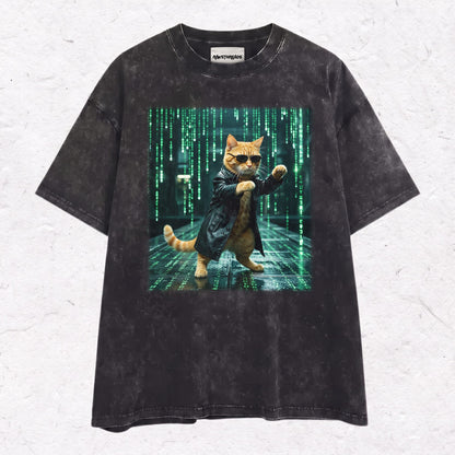 HACKER CAT HEAVY WEIGHT COTTON TEE-004