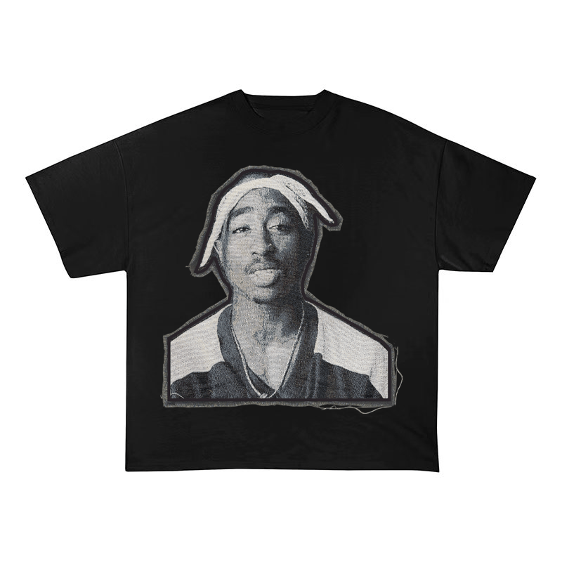 2PAC TUPAC SHAKUR BANDANA HEAVYWEIGHT PATCH TEE-51321