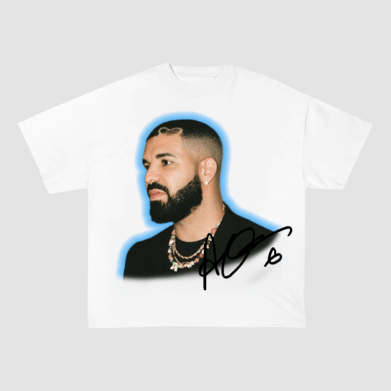 DRAKE SIGNATURE PRINT HEAVYWEIGHT COTTON TEE-57022