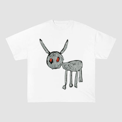 DRAKE FOR ALL THE DOGS DEER DRAWING HEAVYWEIGHT COTTON TEE-57025