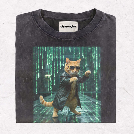 HACKER CAT HEAVY WEIGHT COTTON TEE-004