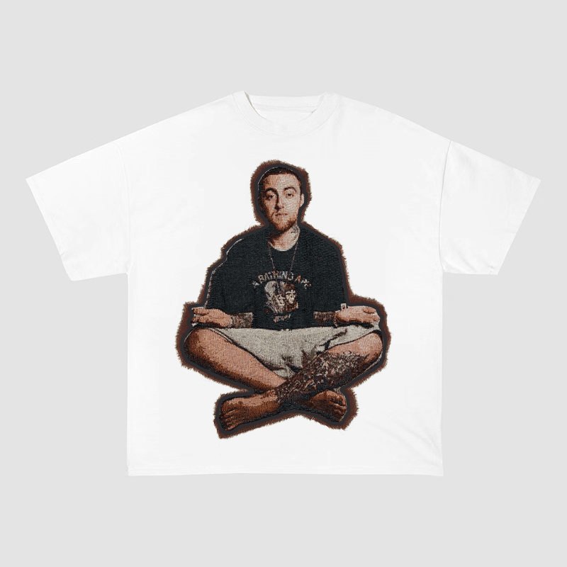 MAC MILLER TATTOOED RAPPER HEAVYWEIGHT PATCH TEE-51326