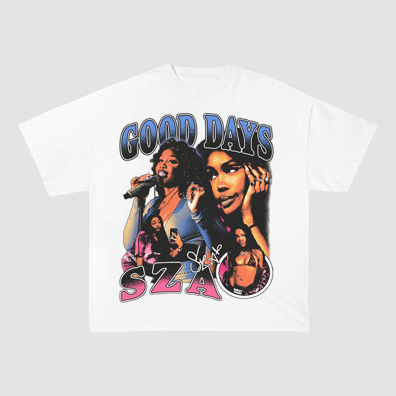 SZA SIGNATURE & GOOD DAYS TEXT HEAVYWEIGHT COTTON TEE-57027