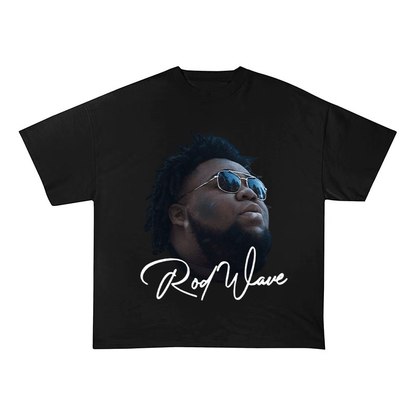 ROD WAVE SIGNATURE PRINT HEAVYWEIGHT COTTON TEE-57029