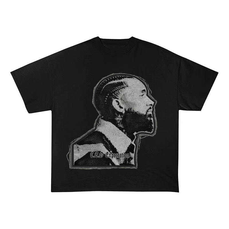 NIPSEY HUSSLE C.E.O EXPEDITION SIDE PROFILE HEAVYWEIGHT PATCH TEE-51330
