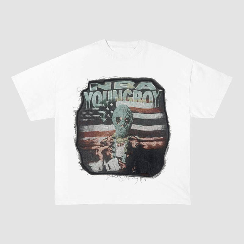 YOUNGBOY NEVER BROKE AGAIN HEAVYWEIGHT PATCH TEE-5133