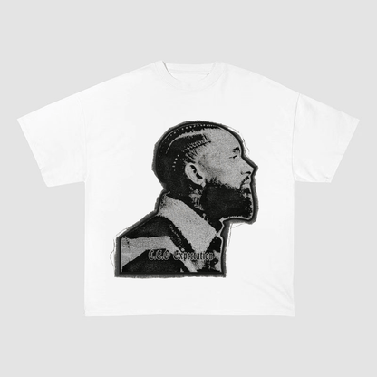 NIPSEY HUSSLE C.E.O EXPEDITION SIDE PROFILE HEAVYWEIGHT PATCH TEE-51330