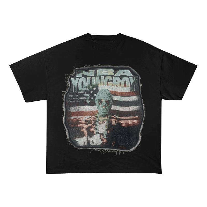 YOUNGBOY NEVER BROKE AGAIN HEAVYWEIGHT PATCH TEE-5133