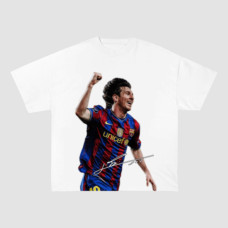 Lionel Messi Barcelona Celebration Run Tee-2006