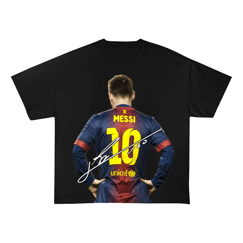 Lionel Messi Barcelona Back Number 10 Tee-2007