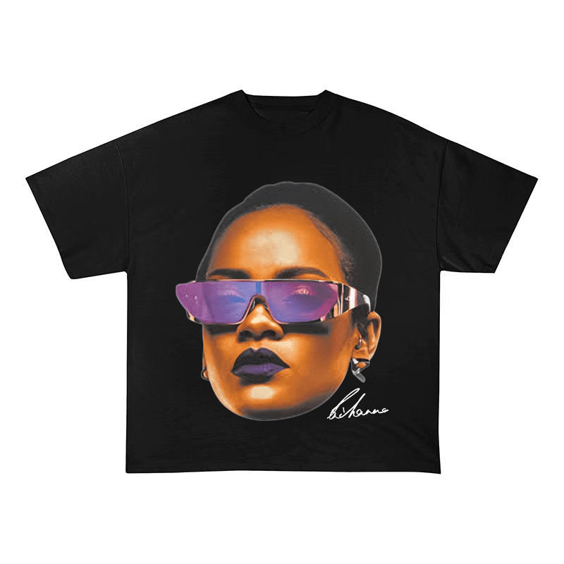 RIHANNA PURPLE SUNGLASSES HEAVYWEIGHT COTTON TEE-57036