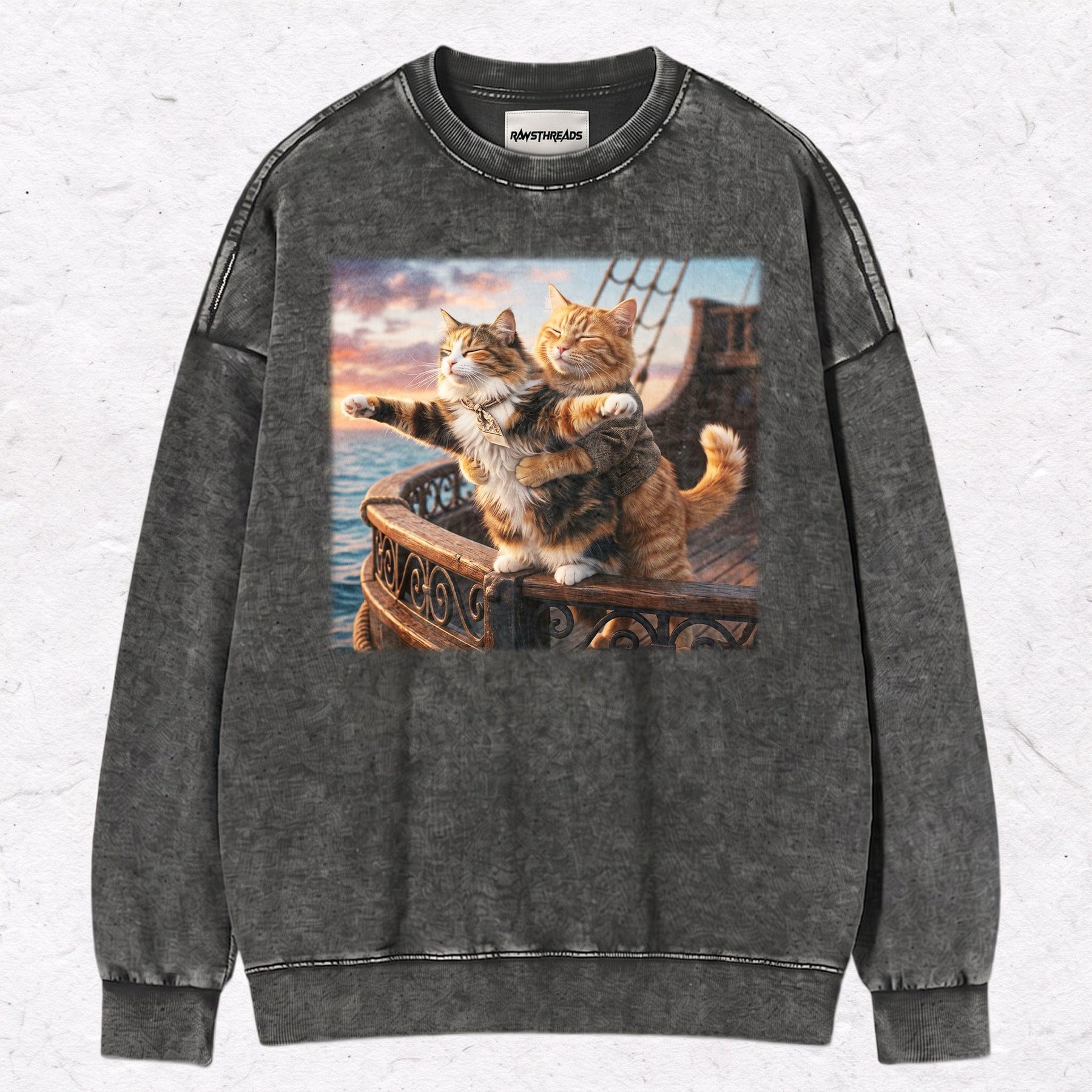 TITANIC CAT HEAVY WEIGHT COTTON TEE-008
