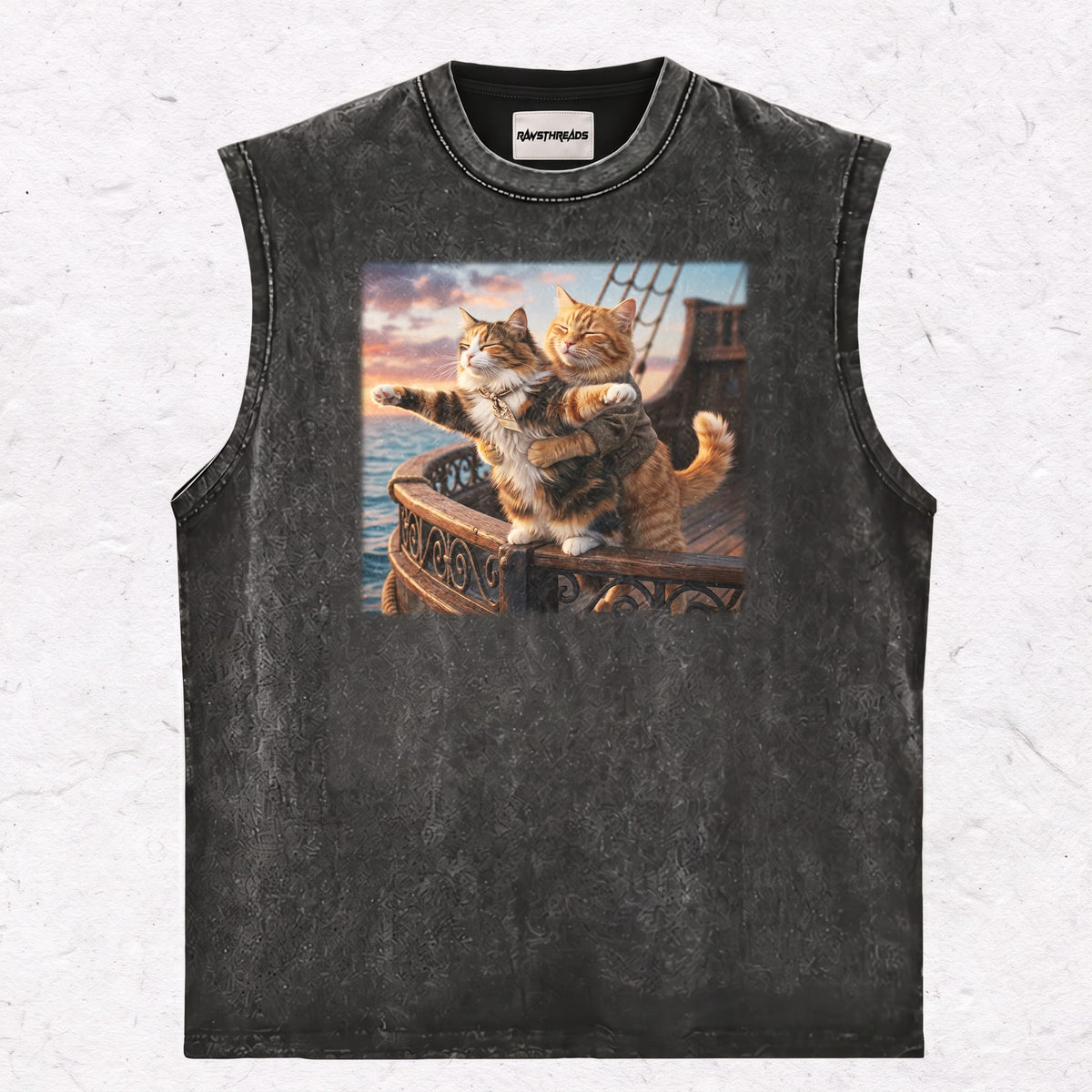 TITANIC CAT HEAVY WEIGHT COTTON TEE-008